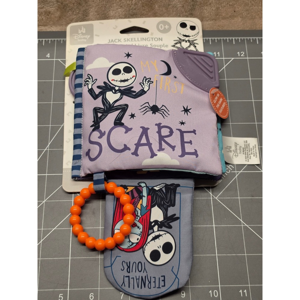 Disney Baby Jack Skellington Soft Book Nightmare Before Christmas Sensory Toy